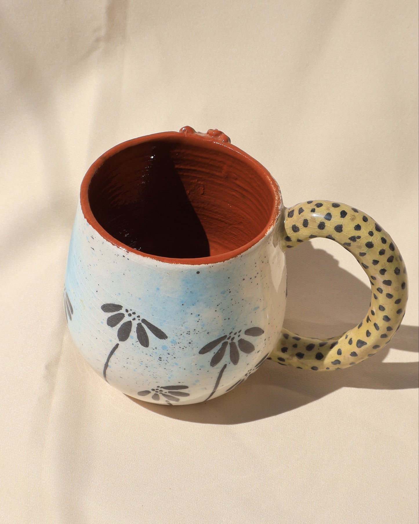 floral cheetah mug
